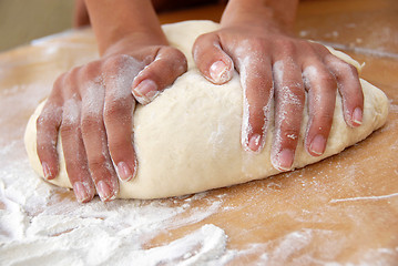 Image showing Kneading  dough