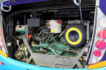 Image showing Bus engine angle