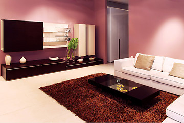Image showing Purple living room