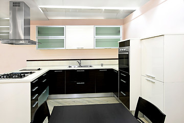 Image showing Black kitchen