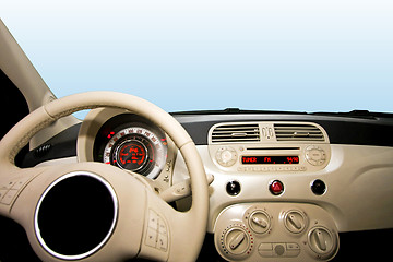 Image showing Small car interior