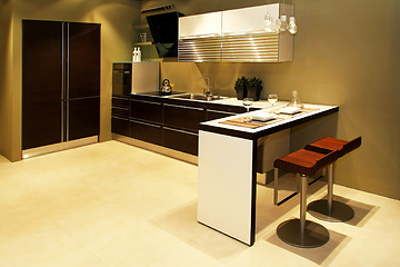 Image showing Green kitchen