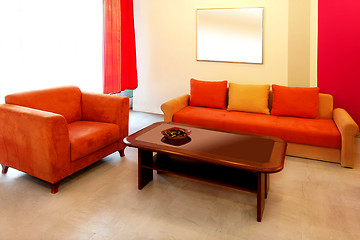 Image showing Red living room