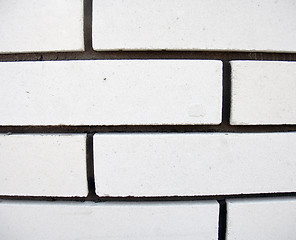 Image showing Black and white brick wall