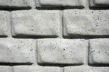 Image showing Gray brick wall