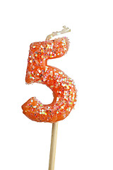 Image showing Birthday candle number 5