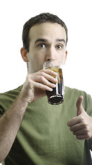 Image showing Man Drinking Pop