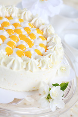 Image showing Yogurt cake with oranges