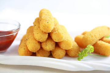 Image showing Mozzarella fried sticks