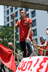 Image showing Red shirt demonstrations in Bangkok 2010