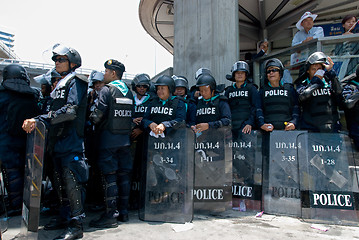 Image showing Red shirt demonstrations in Bangkok 2010