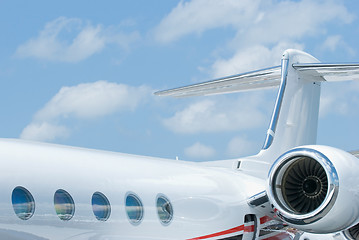 Image showing Rear section of corporate jet