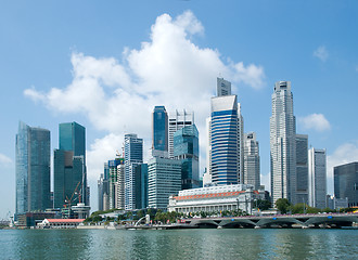 Image showing Singapore skyline, financial district