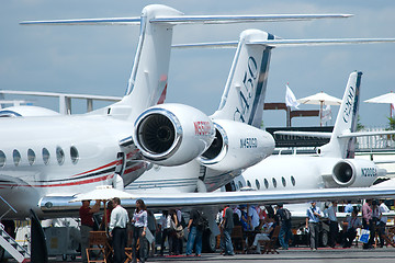 Image showing Gulfstream business jets at Singapore Airshow