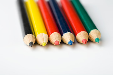 Image showing Colourful crayons