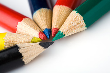 Image showing Colourful crayons