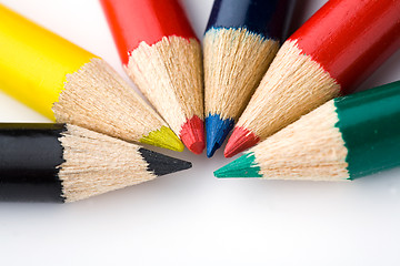 Image showing Colourful crayons