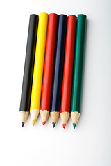 Image showing Colourful crayons