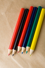 Image showing Colourful crayons
