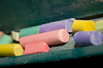 Image showing Coloured chalk