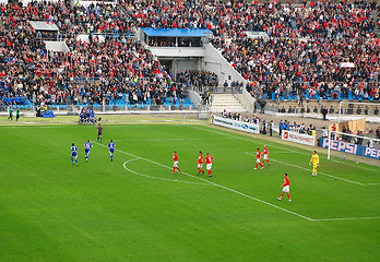 Image showing Celebratuing a Soccer Goal