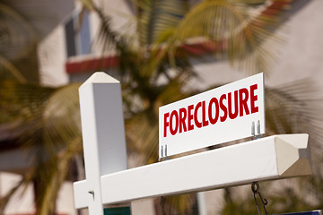 Image showing Close-up Foreclosure Real Estate Sign