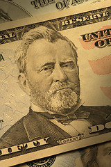 Image showing Close-up of Ulysses S. Grant on the $50 bill