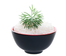 Image showing Delicately Garnished Rice Bowl