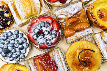 Image showing Assorted tarts and pastries