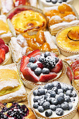 Image showing Assorted tarts and pastries