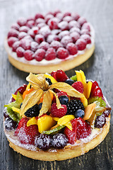 Image showing Fruit and berry tarts