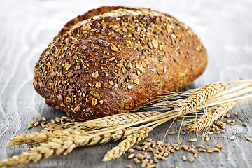 Image showing Loaf of multigrain bread