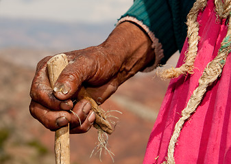 Image showing Hand, Woman, South America