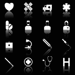 Image showing Medical icons