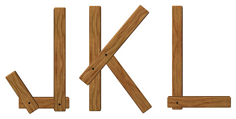 Image showing wooden letters jkl