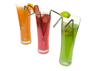 Image showing colored cocktails