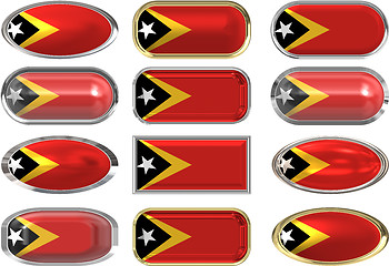 Image showing twelve buttons of the Flag of East Timor