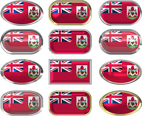 Image showing twelve buttons of the Flag of Bermuda