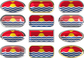 Image showing twelve buttons of the Flag of Kiribati