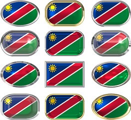 Image showing twelve buttons of the flag of nambia