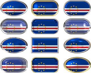 Image showing twelve buttons of the Flag of Cape Verde