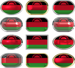 Image showing twelve buttons of the Flag of Malawi
