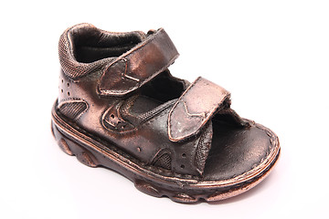 Image showing bronzed baby shoe