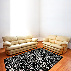 Image showing Leather sofas