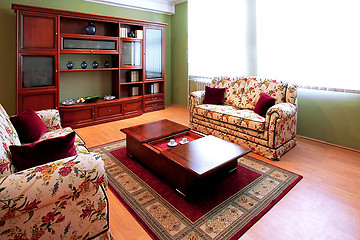 Image showing Floral living room