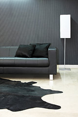 Image showing Black sofa part