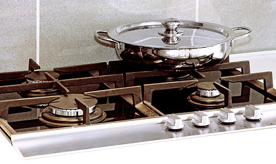 Image showing Pan at stove