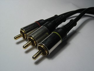 Image showing Three phono plugs