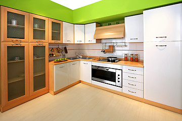 Image showing Green kitchen