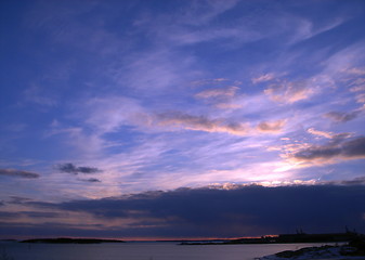 Image showing Sea sunset